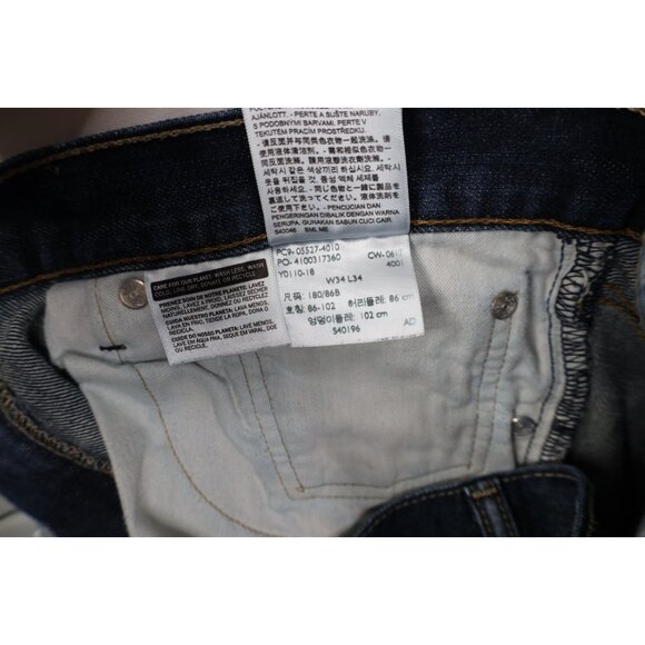 Vintage Y2K Levis 527 Mens 34x34 Faded Slim Boot Cut Flared Denim Jeans Blue - Picture 7 of 14